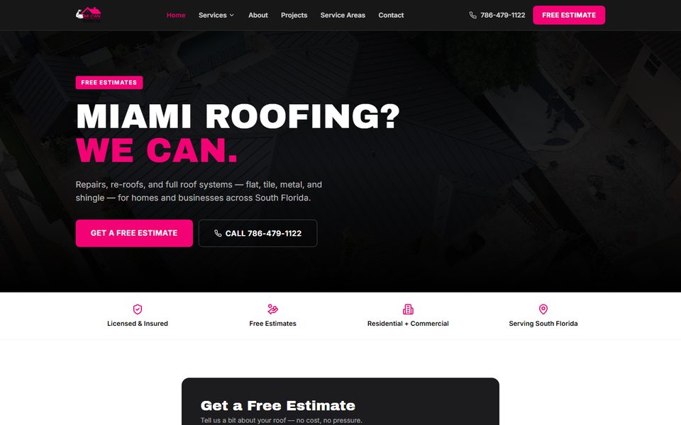 We Can Roofing concept